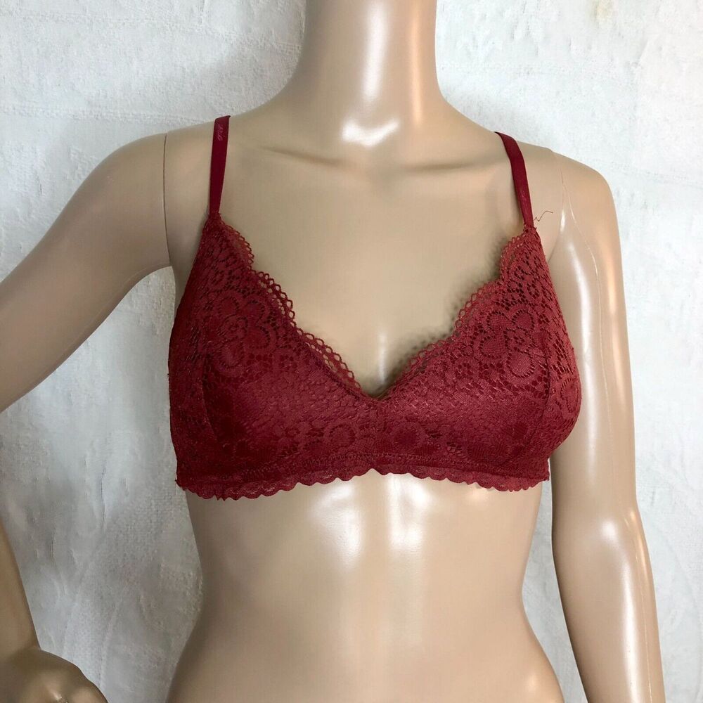 Aerie Maroon Lace Racerback Bra